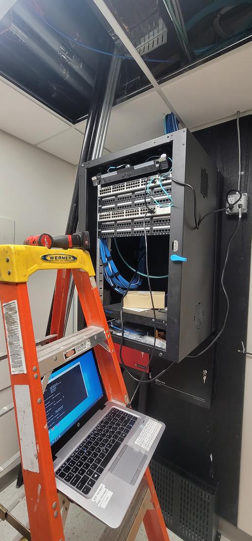 New wall-mount network cabinet install